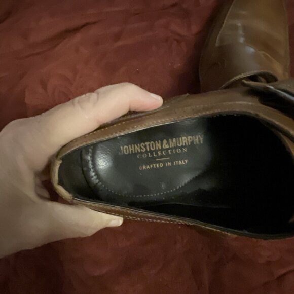 Johnston & Murphy Collection Brown Leather Dress Shoes Monk Strap Size 13‎ M main image 7
